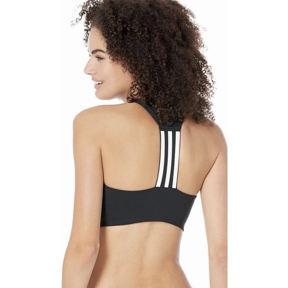 adidas Womens Powerimpact Medium Support Training Bra Black/White XL A-C NWT - Picture 3 of 8